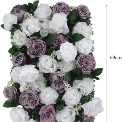 Product: YHdtUO Weddings Venue Shop Silk Rose Flower Wall Panels White Rose - 4 Pcs 60X40Cm Artificial Flowers Wall Decor Panels for Interior Wall Decor Floral Backdrop for Ph,