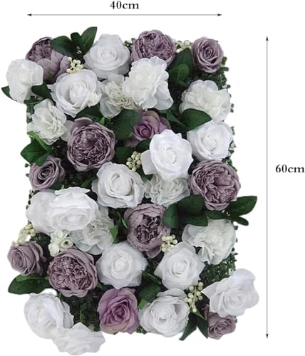Product: YHdtUO Weddings Venue Shop Silk Rose Flower Wall Panels White Rose - 4 Pcs 60X40Cm Artificial Flowers Wall Decor Panels for Interior Wall Decor Floral Backdrop for Ph,