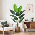 Product: litphke Artificial Tree Bird of Paradise Artificial Plant, 5 Ft Faux Tropical Plant Palm Tree with Leaves Trunks Faux Banana Leaf Tree for Home Decor Living Room Indoor Outdoor Office