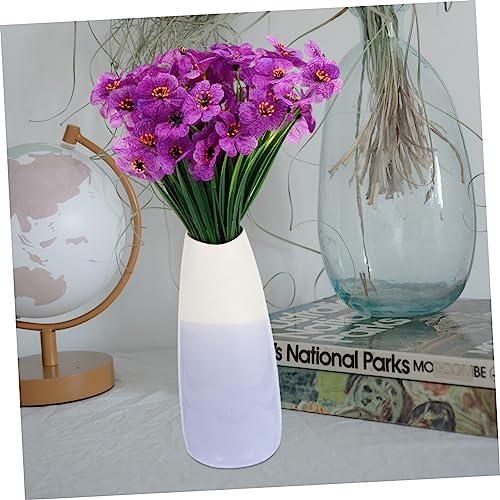 Product: 1 Set 4pcs Decorative Artificial Flowers Stem Flower Fake African Violets Silk Floral Arrangements Faux Flower Fake Violet Flower Lifelike Flower The, 29.00X15.00X0.60CM, Purple
