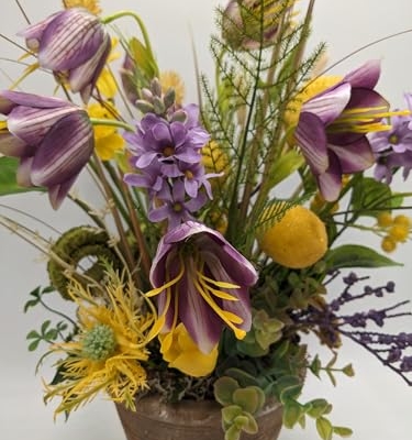 Silky Flower Store Artificial Orchid Christmas Centerpiece, Winter Holiday Flower Arrangement, Faux Lemon Mimosa, 45cm 5 5 Product: Orchid Christmas Centerpiece,Winter and Holiday Fl Yellow Summer Arrangement Flowers, Artificial Lemon Mimosa for Home Arrangements Table Centerpiece Decorations Beautiful and durable artificial sunfl