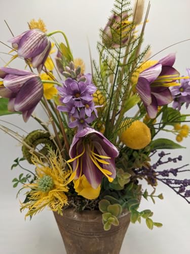 Silky Flower Store Artificial Orchid Christmas Centerpiece, Winter Holiday Flower Arrangement, Faux Lemon Mimosa, 45cm 1 1 Product: Orchid Christmas Centerpiece,Winter and Holiday Fl Yellow Summer Arrangement Flowers, Artificial Lemon Mimosa for Home Arrangements Table Centerpiece Decorations Beautiful and durable artificial sunfl