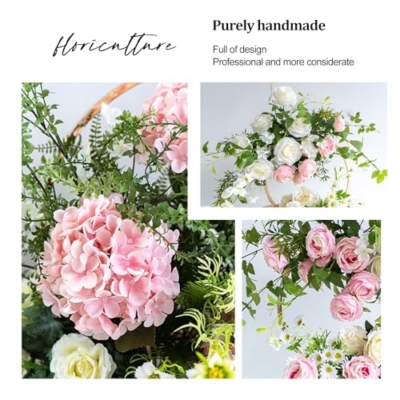 Product: LMJYU Gold Artificial Wedding Arch Flowers Kit Pack of 5, Wedding Decorations for Reception Ceremony Reception Fake Rose Arbor Backdrop Floral Party Outdoor Decorations