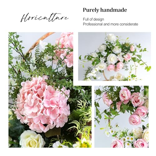 Product: LMJYU Gold Artificial Wedding Arch Flowers Kit Pack of 5, Wedding Decorations for Reception Ceremony Reception Fake Rose Arbor Backdrop Floral Party Outdoor Decorations