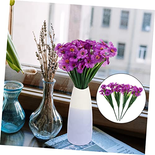 Product: JCYGBMK 1 Set 4pcs Decorative Artificial Flowers Stem Flower Fake African Violets Silk Floral Arrangements Faux Flower Fake Violet Flower Lifelike Flower The, 29.00X15.00X0.60CM, Purple