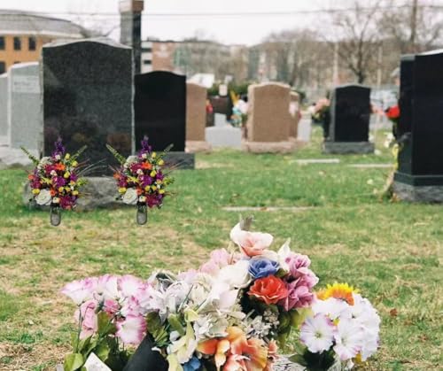 Silky Flower Store Artificial Yellow Roses Cemetery Flowers, Vivid Realistic Memorial Grave Tombstone Décor, Durable Faux Floral Arrangement, 26cm 4 4 Product: Jucgghk Vivid and Realistic Floral Art 26" Spring Cemetery Flowers,Artificial Yellow Roses,Durable Faux Roses for Cemetery Grave Tombstone Decorations