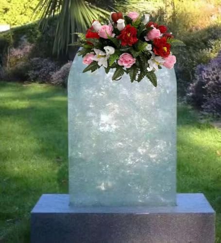 Product: Jucgghk Vivid and Realistic Floral Art Valentine Cemetery,Spring Cemetery Flowers,Flower for Cemetery,Grave Site Flower,Headstone Flower,Mother's Day Saddle for Grave