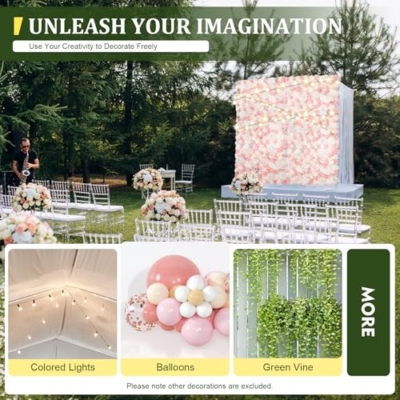 Product: 12-Piece Artificial Flower Wall Panels, 3D Silk Dahlias, Roses & Hydrangeas, 24x16 Inch Floral Wall Backdrop, Wedding, Party, Home, Photo Background, Fall Decor, Wall Flowers, Rose Wall Decor, Pink