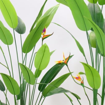 Product: Uneeruiqy Bird of Paradise Artificial Plant, 5.2ft Tall Artificial Tree with 2 Flowers and 23 Detachable Leaves, Silk Floor Plant for Home Decor in Living Room, Office, and Bedroom