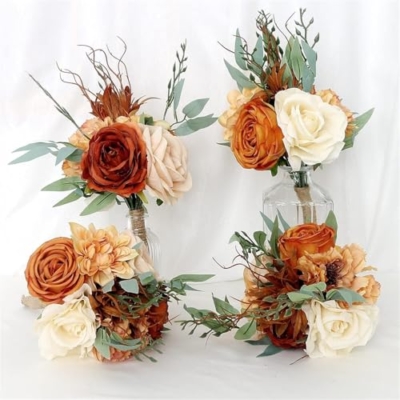 Product: Beautiful Flower Quiet Bridesmaid Bouquet, 7Pcs Artificial Floral Centerpiece for Wedding Bouquets, Ceremonies and Anniversary Proposals Used for Home Decoration, Weddings