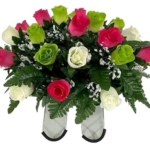 Product: Exotic Dried Flower Bouquet Bright and Full Small Flowers, Artificial Cemetery Flowers, Suitable for Tombstones and Grave Decorations