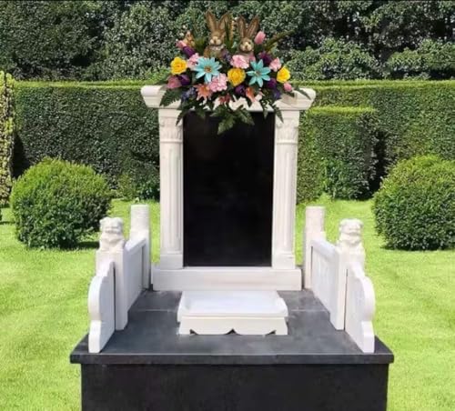 Product: Jucgghk Vivid and Realistic Floral Art Spring Cemetery Flowers ，Easter Cemetery Saddle，Flower for Cemetery-Grave Site Flower-Headstone Flower