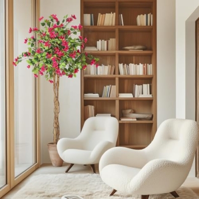 Silky Flower Store Artificial Bougainvillea Tree, 6FT Faux Tree Pink Flowers Wood Trunk, Potted Indoor Decor 6FT 10 10 Product: 6FT Artificial Bougainvillea Tree, Tall Potted Fake Tree Indoor, Faux Tree with Wood Trunk and Pink Flowers for Outdoor Office Wedding Home Decor