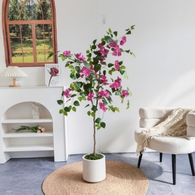 Product: Artificial Bougainvillea Blossom Tree Faux Silk Leaf Plant for Home Office Indoor Outdoor Decor Fake Flower
