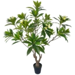 Product: Artificial PlumeriaTree with White Flowers, 7 ft Tall, Potted Plumeria Plant for Indoor Office Living Room Bedroom Garden