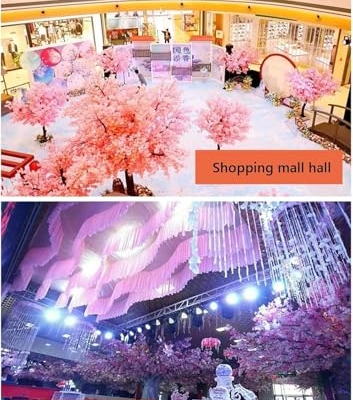 Product: Stunning Realistic Artificial Cherry Blossom Tree - Perfect Indoor/Outdoor Hotel Decoration - Realistic Leaves and Flowers, 1.3m x 3m
