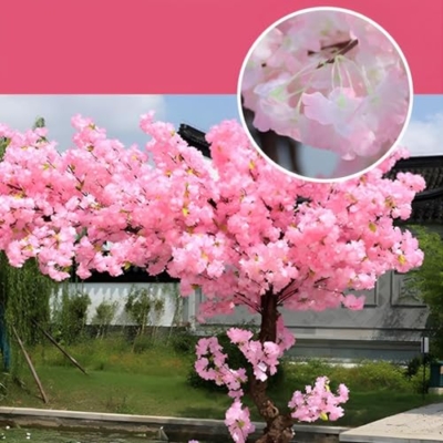 Product: Handmade Light Pink Cherry Tree, Large Artificial Cherry Tree, with Blossom Branches, for Indoor and Outdoor Decor Home Wedding Hotel Shopping Mall Decor,001,1.6x1.6m5.2x3.2ft