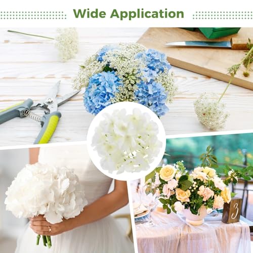 Product: Silk Hydrangea for Wedding Centerpiece, 64 Pcs Artificial Hydrangea Flowers, White Silk Flowers with Stems for Bouquets, Event Decor, Faux Aisle Arrangements