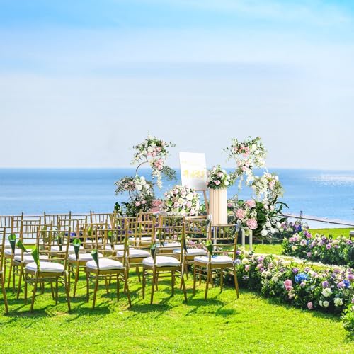 Product: LMJYU Gold Artificial Wedding Arch Flowers Kit Pack of 5, Wedding Decorations for Reception Ceremony Reception Fake Rose Arbor Backdrop Floral Party Outdoor Decorations