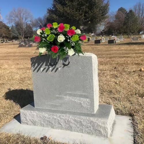 Product: Taozhiyuan Welcome Logo Flowers Bright and Full Small Flowers, Artificial Cemetery Flowers, Suitable for Tombstones and Grave Decorations
