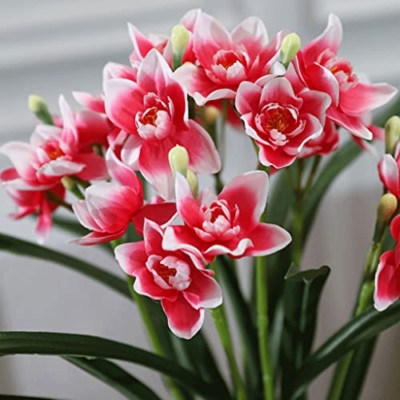 Product: LMJYU Artificial Flowers for Decoration Artificial Daffodils Flowers with Ceramic Vase Narcissus Fake Silk Flower Arrangement