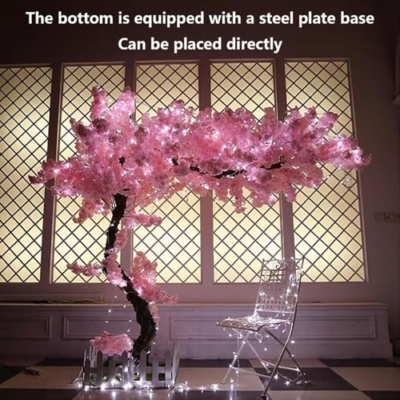 Product: Handmade Light Pink Cherry Tree, Artificial Cherry Blossom Tree, with Blossom Branches, Cherry Tree for Wedding Event Indoor Outdoor Party Restaurant Mall Decoration,001,1.2x1.0m/3.9x3.2ft