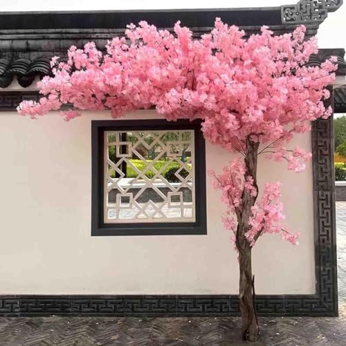Product: Handmade Light Pink Cherry Tree, Artificial Cherry Blossom Tree, with Blossom Branches, for Indoor and Outdoor Decoration Exhibition Layout Shopping Wedding Party,001,1.8x1.5m/5.9x4.9ft