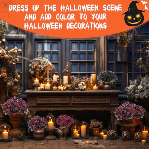 Product: Lyrow 100 Bundles Violet Artificial Flowers, UV Resistant Faux Silk Flowers Outdoor, Fake Violet Bulk for Front Porch Hanging Garden Courtyard Farmhouse Home (Black and Red)