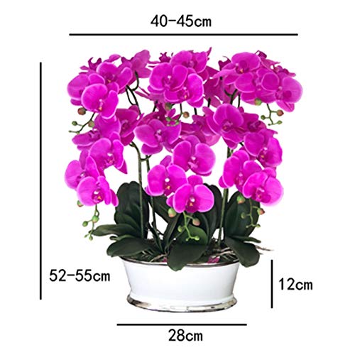 Product: Faux Purple Phalaenopsis Orchid, Butterfly Orchids with Ceramic Flower Pot, Beautiful Artificial Flowers Bonsai for Decorating Home/Office/Meeting Room/Parlor Table Centerpiece Office Wedding Party De