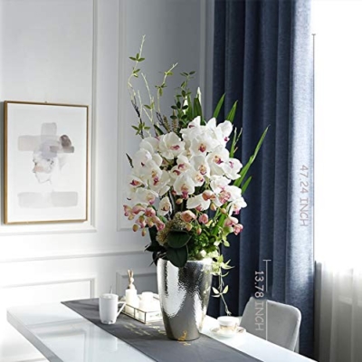 Product: Large Artificial Floral Bonsai, Elegant Table Centerpiece Butterfly Orchids Arrangement, Simulation White Phalaenopsis Flowers Bonsai for Home/Parlor/Hotel/Office for House Table Office Desk Decor