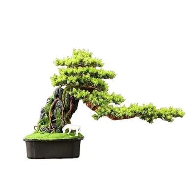 Product: MOOWI Artificial Bonsai Tree Artificial Bonsai Tree with Ceramic Square Pot Fake Plant Ornaments for Living Room Entrance TV Cabinet Artificial Trees Plants
