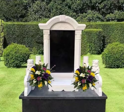 Product: Jucgghk Vivid and Realistic Floral Art Rose Lily Cemetery Flowers,Graveside Artificial Flowers for Cemetery Headstones Decoration