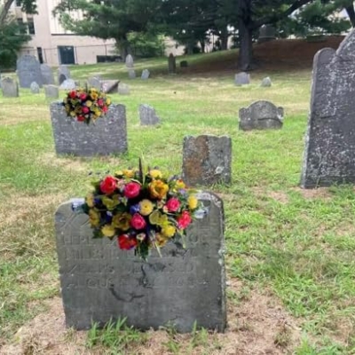 Product: Jucgghk Vivid and Realistic Floral Art Headstone Flower Saddle,Artificial Memorial Day Cemetery Flowers for Outdoor Gravestone Decorations (Yellow,Pink)
