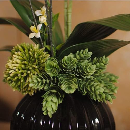 Product: SHUawan Artificial Phalaenopsis Orchid in Ceramic Vase – 48cm Silk Cloth Fake Flower Potted Orchid for Home & Wedding Decor