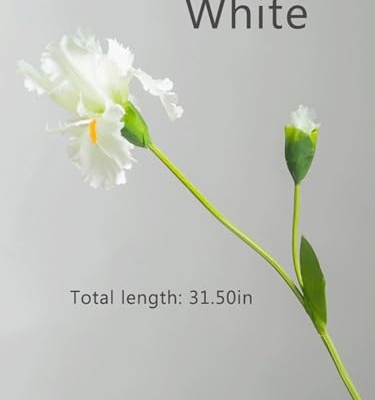 Product: 6 Stems Artificial Iris Flower Stem, Realistic Home Floral for Home Wedding Party Arrangement Table Centerpiece(NO VASE) for Wedding/Home Decoration(Pink)
