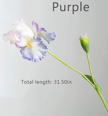 Product: 6 Stems Artificial Iris Flower Stem, Realistic Home Floral for Home Wedding Party Arrangement Table Centerpiece(NO VASE) for Wedding/Home Decoration(Pink)