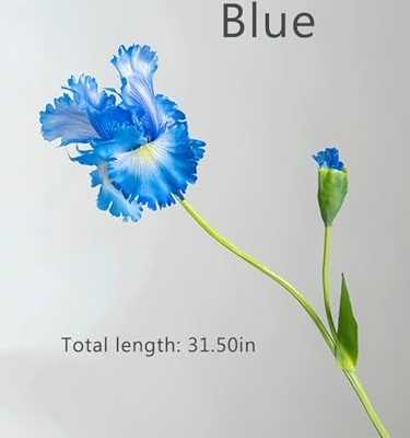 Product: 6 Stems Artificial Iris Flower Stem, Realistic Home Floral for Home Wedding Party Arrangement Table Centerpiece(NO VASE) for Wedding/Home Decoration(Pink)