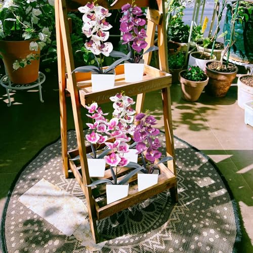Product: JINXIAN 3 Pieces Orchids Artificial Flowers & Plants 30 cm Artificial Flowers in Pot Artificial Flowers Like Real Artificial Flowers Artificial Plant for Living Room Office Decoration