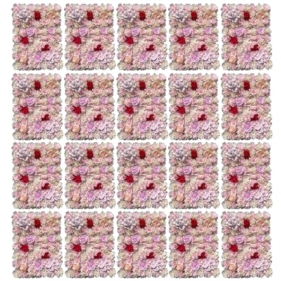 Product: Flower Wall Panels 20PCs Flower Wall Panel 40x60cm Artificial Flowers Backdrop Silk Fabric Wedding Garden Decoration