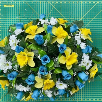 Product: Jucgghk Vivid and Realistic Floral Art 22-24” Cemetery Flower Arrangement, Artificial Cemetery Flowers Saddle,Cemetery Grave Decoration Headstone Flower for Outdoor Grave Decorations