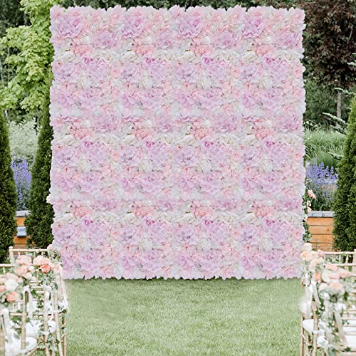 Product: LyteNest Artificial Flower Wall Panel Set of 12 with Realistic Dahlia Rose Hydrangea Flowers for Indoor Outdoor Decoration Privacy Screen Backdrop