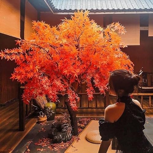 Silky Flower Store Artificial Red Maple Tree Japanese Courtyard Style, Modern Home Office Decor, Easy Installation, 1mx0.8m 4 4 Product: Artificial Red Maple Tree - Japanese Courtyard Style Perfect for Modern Home and Office Decor Easy Installation!(1mx0.8m)