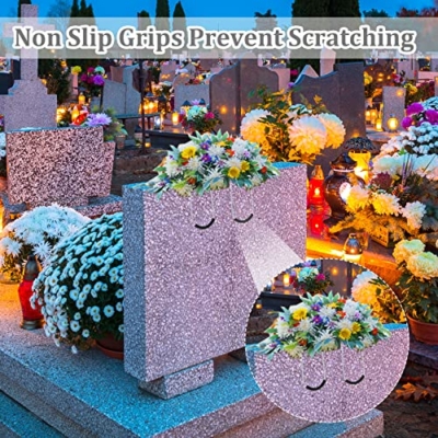 Product: Patelai 9 Pack Headstone Flower Saddle 12 Inch Grave Saddles for Cemetery Headstones for Wire Rustproof Galvanized Tombstone with Floral Foam for Grave Headstone Cemetery Floral Decorations