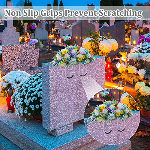 Product: Patelai 9 Pack Headstone Flower Saddle 12 Inch Grave Saddles for Cemetery Headstones for Wire Rustproof Galvanized Tombstone with Floral Foam for Grave Headstone Cemetery Floral Decorations