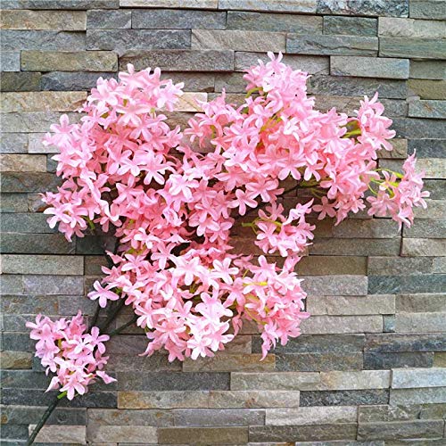 Product: Zereff - Silk Artificial Flowers Encryption Cross Cherry Blossom Simulation Wedding Home Decoration Fake Vase Flower - (Size: Total Height 90cm, Color: Purple Blue)