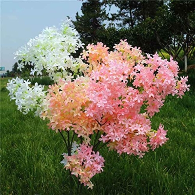 Product: Zereff - Silk Artificial Flowers Encryption Cross Cherry Blossom Simulation Wedding Home Decoration Fake Vase Flower - (Size: Total Height 90cm, Color: Purple Blue)