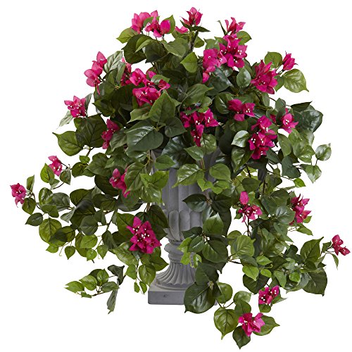 Product: Nearly Natural 27in. Bougainvillea Flowering Silk Plant with Decorative Urn