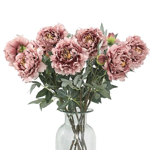 Product: DUYHBAWRS Simulated Flower Fairy Peach Peony Flower Artificial Flower Photography Wedding Home Decoration(E)