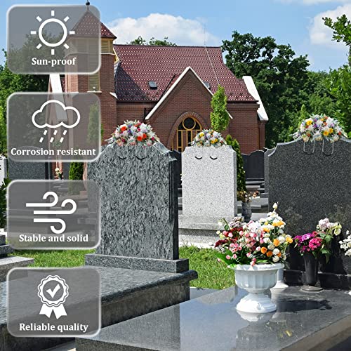 Product: Patelai 9 Pack Headstone Flower Saddle 12 Inch Grave Saddles for Cemetery Headstones for Wire Rustproof Galvanized Tombstone with Floral Foam for Grave Headstone Cemetery Floral Decorations