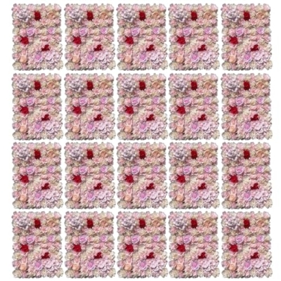 Silky Flower Store Artificial Silk Flower Wall Panels Wedding Backdrop, Floral Event Decoration, 40x60cm, 20PCs 13 13 Product: Flower Wall Panels 20PCs Flower Wall Panel 40x60cm Artificial Flowers Backdrop Silk Fabric Wedding Garden Decoration